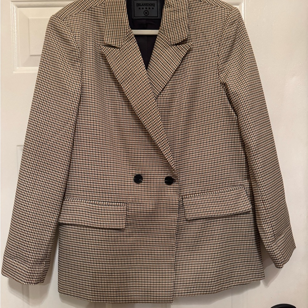 Blank NYC Black and White Checkered Blazer